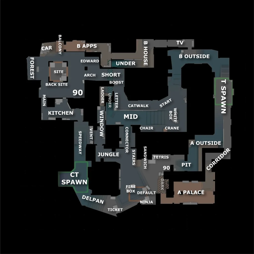 CS2 Mirage Map Callouts and Key Positions Guide - Game-Rezone